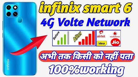 infinix smart 6 4g volte network problem solve || How to solve network problem infinix smart 6