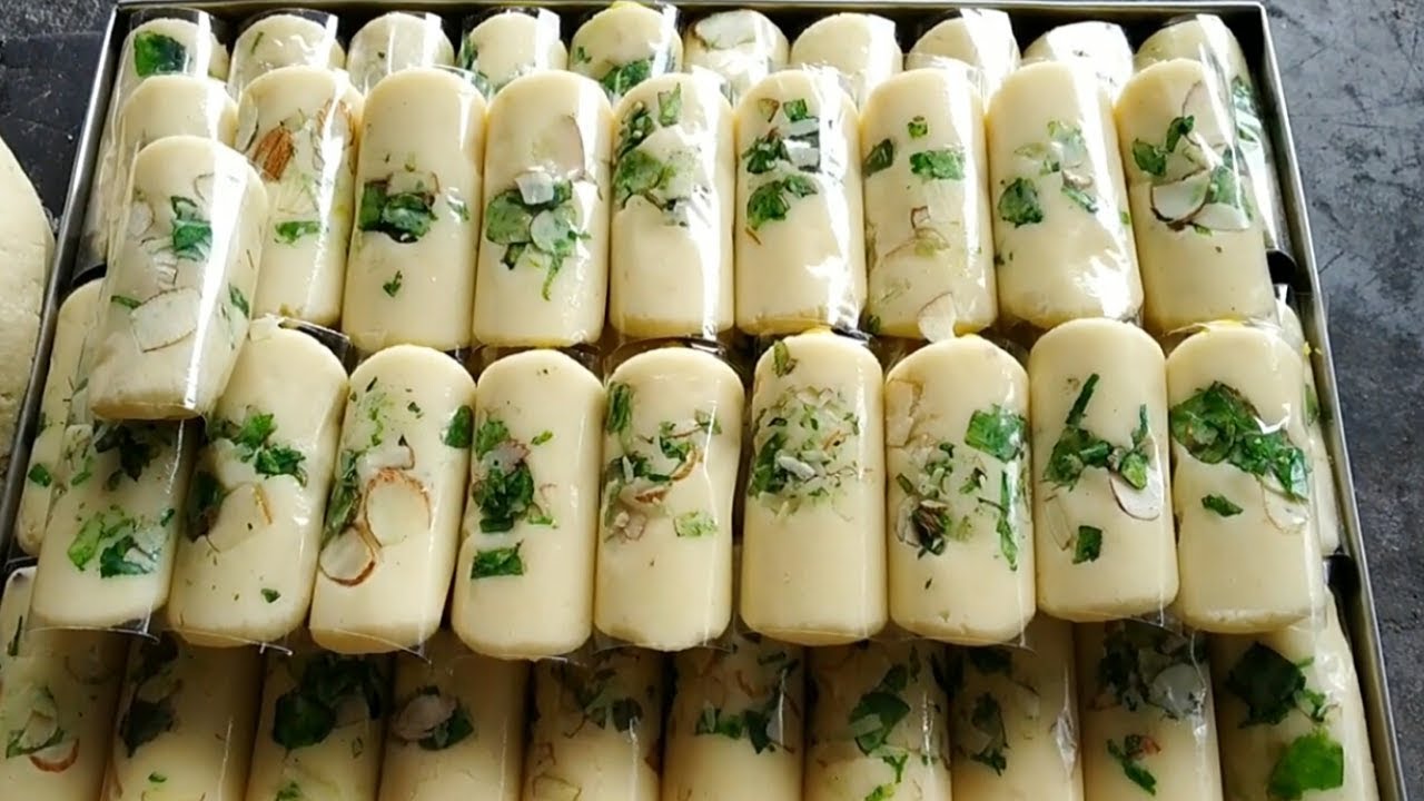 Milk Made Kova Pista Katli Roll Sweet Recipe | How To Make Kova Katli Rolls | Indian Sweets Making