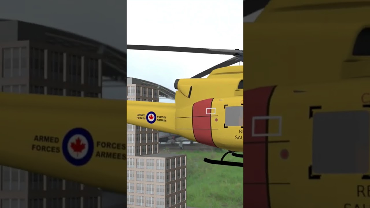 3D Helicopter Animation  Takeoff and Landing