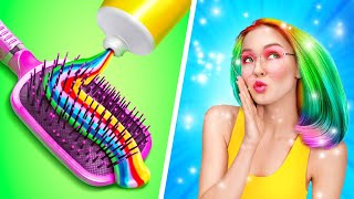 BEAUTY HACKS - FROM NERD to POPULAR || Crazy struggles with hair and nails by La La Life GOLD