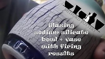 Glaze prep and firing results from the sodium silicate throw.