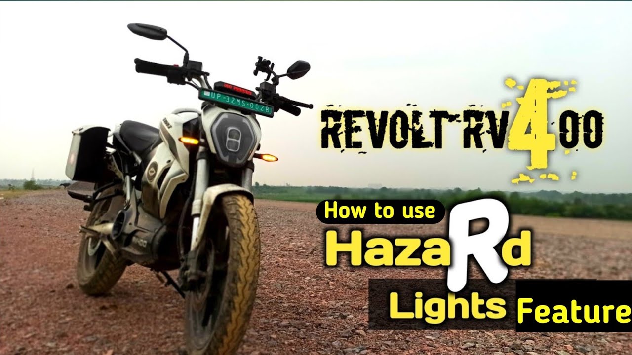 how to use Hazard lights in Revolt RV400 Bike revolt motorcycle ki