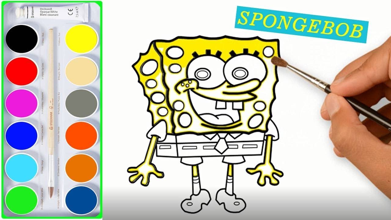 Menggambar dan Mewarnai Kartun  Spongebob  Buat Kreasi Anak  