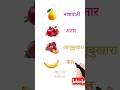 12 फलों के नाम हिंदी में | kids learning | fruits name in hindi | big Bee balloon| #shorts #viral
