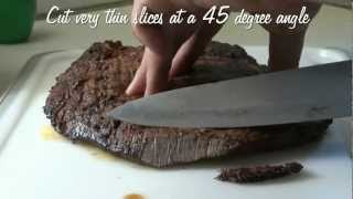 Steakhouse quality flank steak - carne asada style (1080p hd)