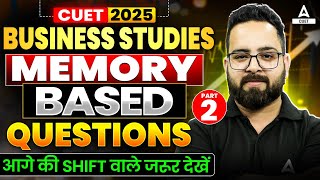 CUET 2025 Business Studies | Most Important Memory Based Questions | Part 02 By Aman Sir