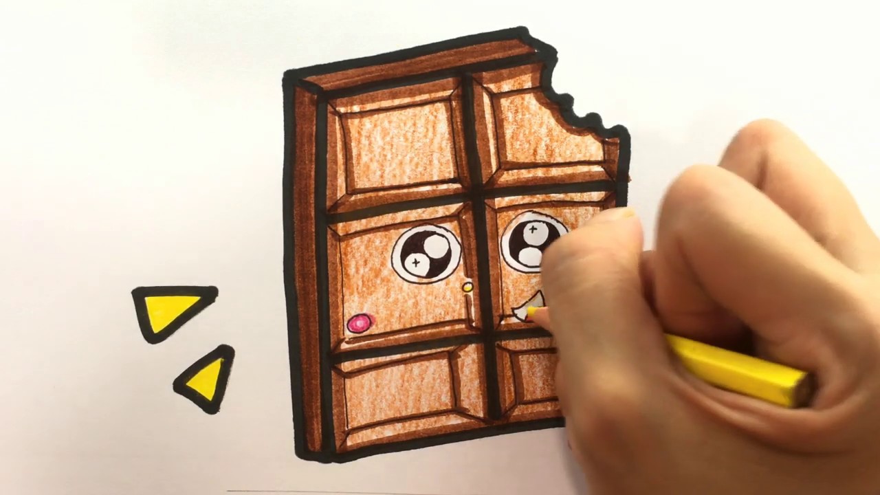 Menggambar Coklat Batang Untuk Anak Chocolate Drawing And