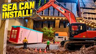 mini RC construction job site... installation mini seacan