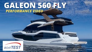 Galeon 560 FLY (2023-)  Performance Video by Boattest.com