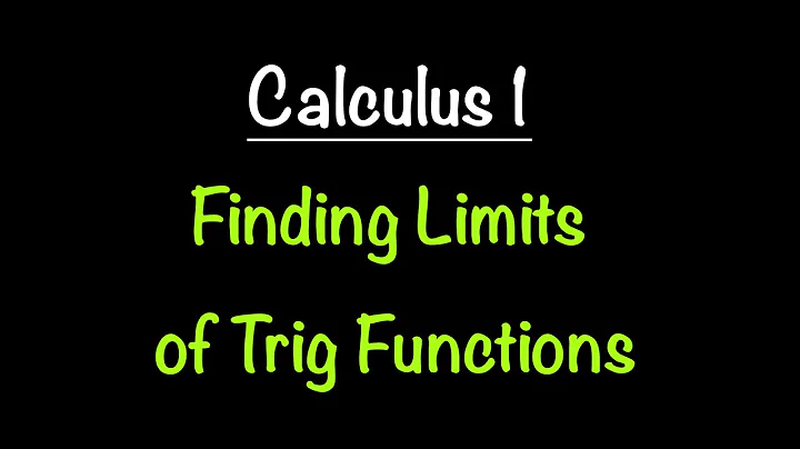 Calculus 1: Finding Limits of Trigonometric Functions | Math with Professor V