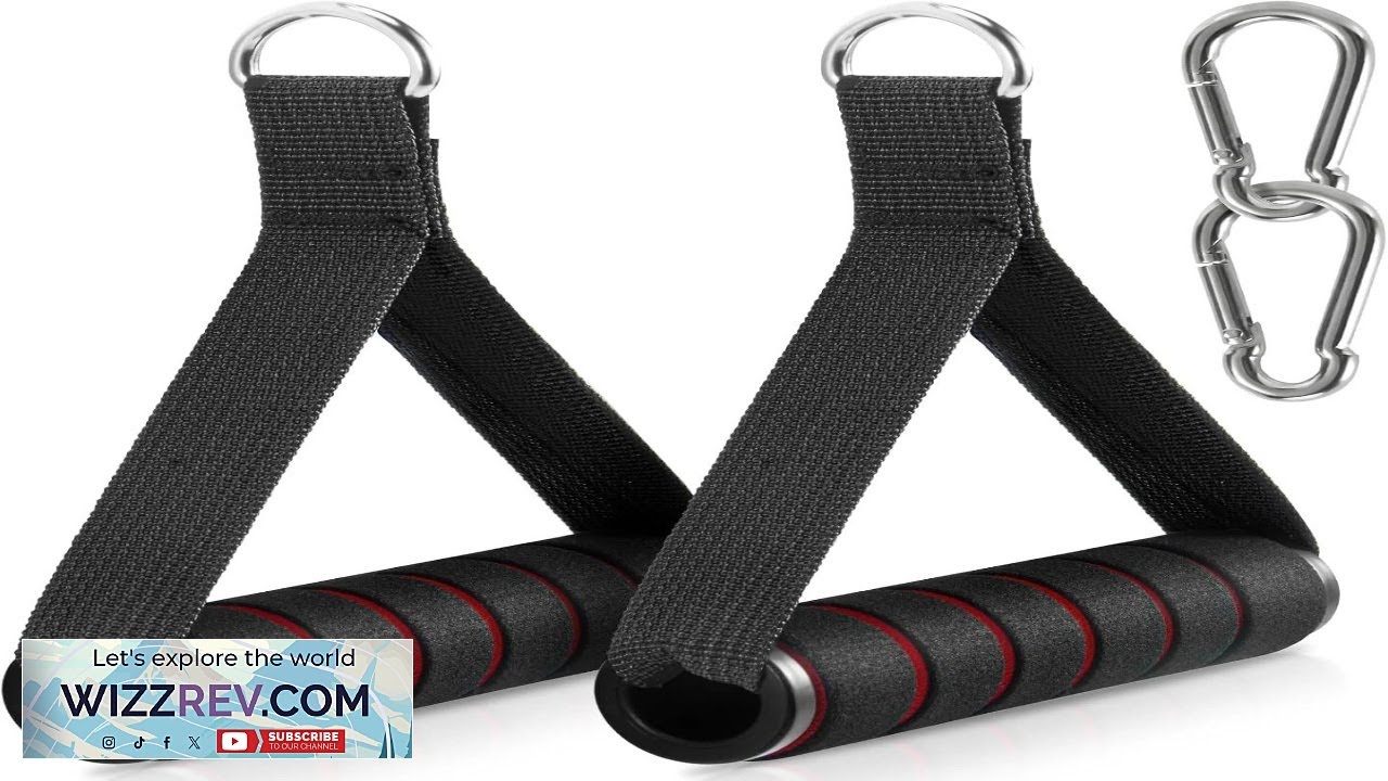 2 Pack Upgraded Exercise Handles Gym Handle Equipment for Cable Machine Attachm