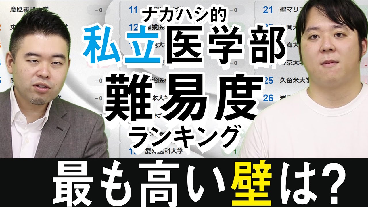 私立医学部難易度ランキング　最も高い壁は＊＊大学