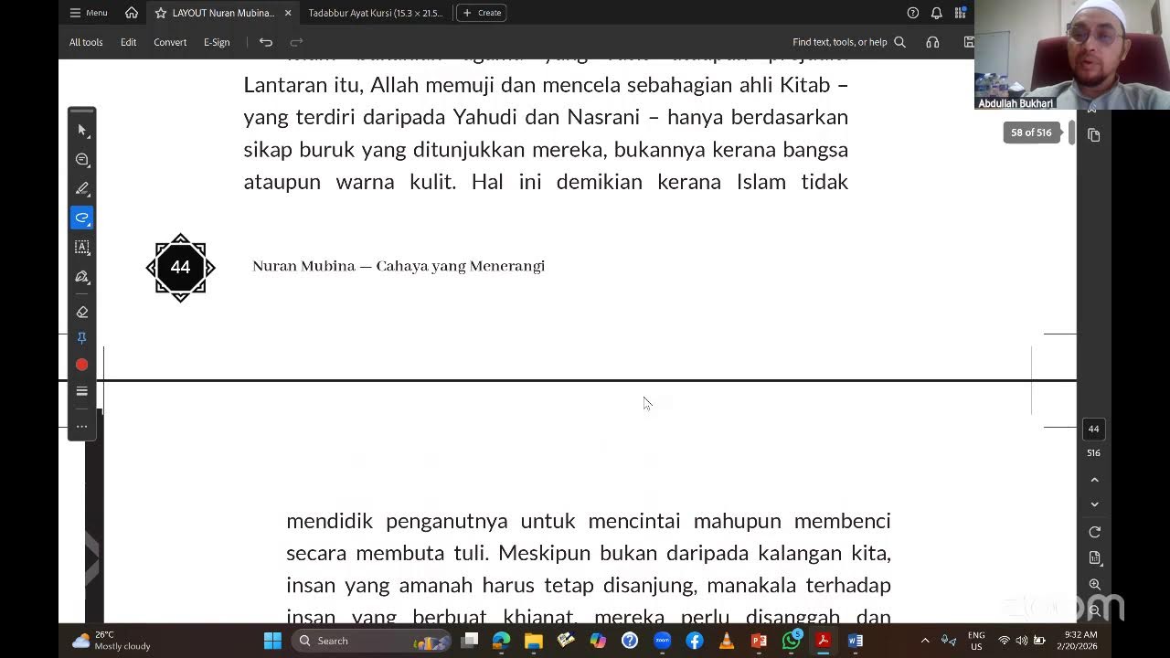 Pengajian buku NURAN MUBINA juzuk 3 sempena hari ke 3 Ramadhan