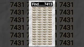 Can' You find the 7413 #iqtes #brainteaser #brainchallenge #puzzle #braintestsolution #braingame