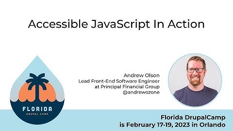 Accessible JavaScript In Action