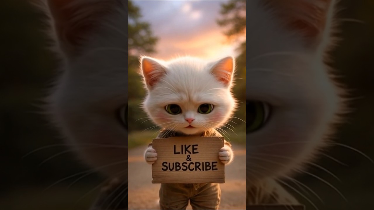 Chhoti White Billi Ki Mehnat Ki Kahani 😢❤️ | Emotional Cat Story #aistory #viral #shorts