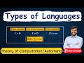 Theory of Computation: Types of Languages – Empty, Finite and Infinite | Fundamentals | TOC