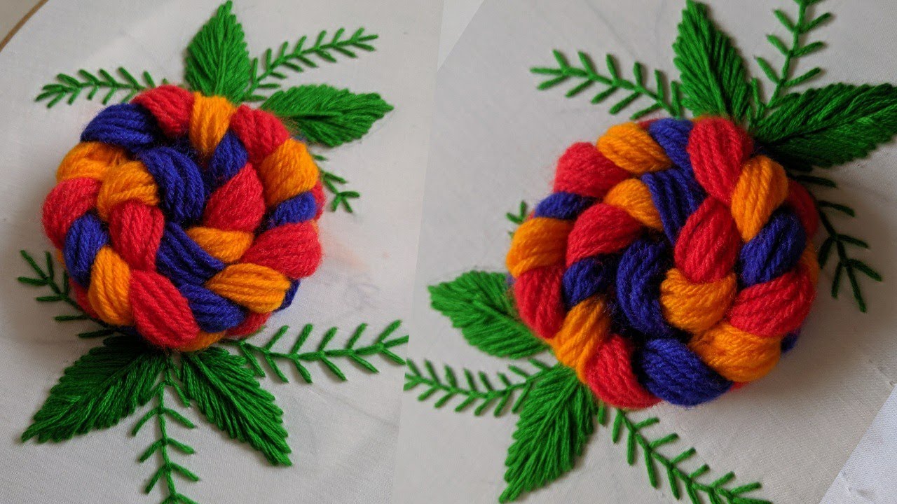 Amazing Hand Embroidery 3d Flower Design idea | 2020 Very Easy hand ...