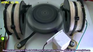 John Bedini's unipolar motor tested under load with the APMC v1.0b