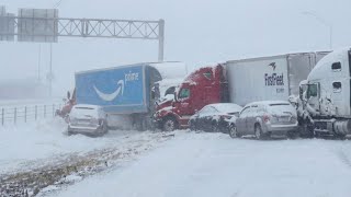 Download Lagu Blizzard Shuts Down I-35 After Massive Pile-Up  MP3