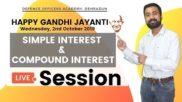 Simple Interest🔴|Compound Interest | DEFENCE OFFICERS ACADEMY