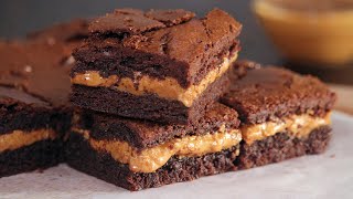 Fudgy Peanut Butter Brownies | How Tasty Channel