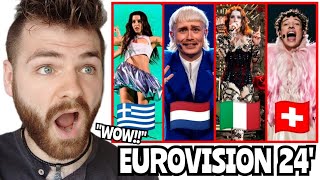 Netherlands 🇳🇱 \& Greece 🇬🇷 \& Italy 🇮🇹 \& Switzerland 🇨🇭 | Grand Final | Eurovision 2024 REACTION!