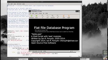 Flat File Database Program for Linux - a Tutorial
