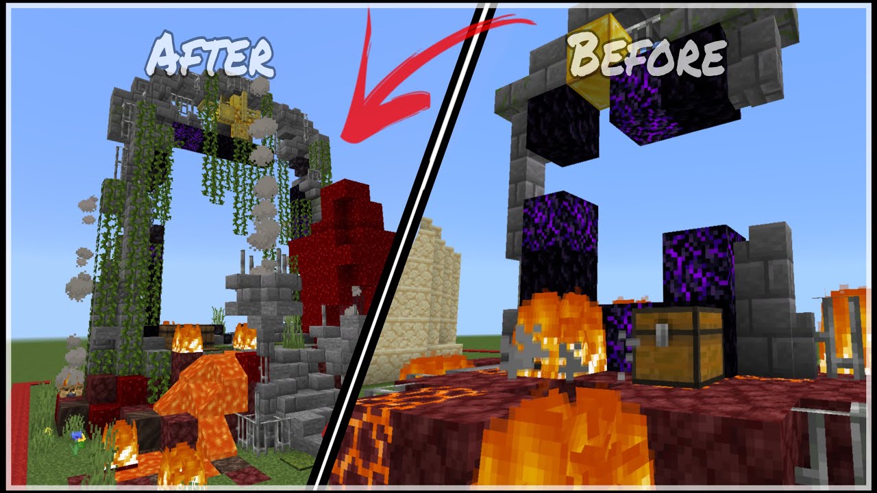 I Upgraded The Ruined Nether Portal In Minecraft! - YouTube