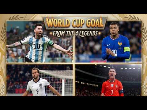 ALL-STAR FOOTBALL | Every World Cup Goal From The 4 Legends