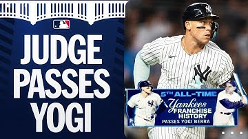 Aaron Judge PASSES Yogi Berra for most home runs in Yankees history! 👏