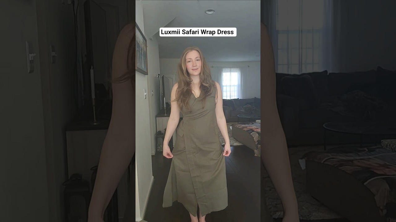 Luxmii Safari Wrap Dress | 100% Linen Natural Fiber Clothing - YouTube