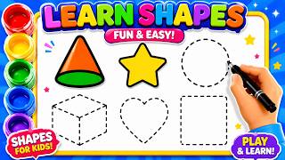 Learn Shapes for Kids | Fun & Easy Shape Tracing | Circle, Star, Heart & More | Bunny Boo Kids Fall Shape Tracing