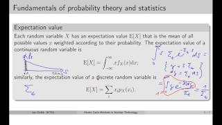 MC simulations:  1.5 Elements of statistics