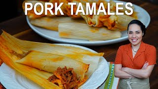 How to make RED pork tamales | AUTHENTIC Mexican tamales recipe | Villa Cocina