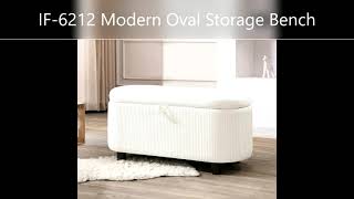 IF-6212 Modern Oval Storage Bench screenshot 5