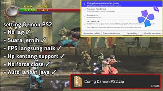 setting Demon ps2 pro agar tidak lag - auto lancar & suara jernih