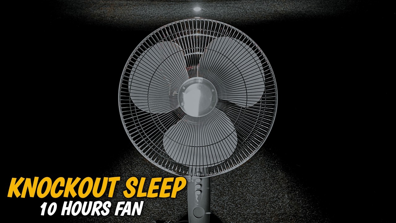 KNOCKOUT SLEEP 💤 Fan White Noise | 10 Hours Dark Screen