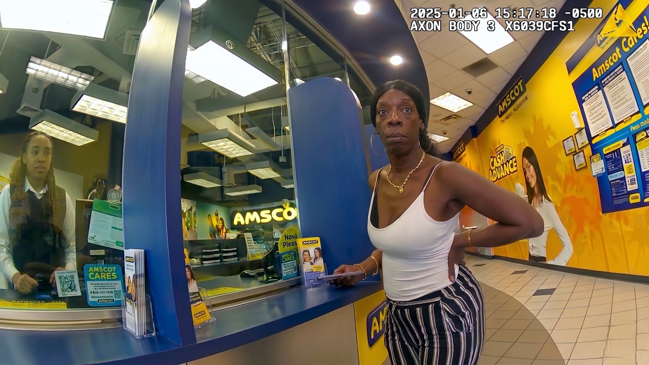 Police Surprise Woman Attempting to Cash a Fraudulent Check - YouTube