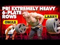 PR! EXTREMELY HEAVY 6-PLATE BARBELL ROWS!
