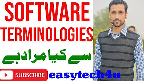 Software Terminologies || Lecture 15 || 1st Year Computer Science || Mubarik Siddique