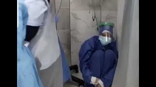 الفيديو كامل لانقطاع الأكسجين عن مستشفى الحسينية العام ووفاة مصابين الكورونا 😢
