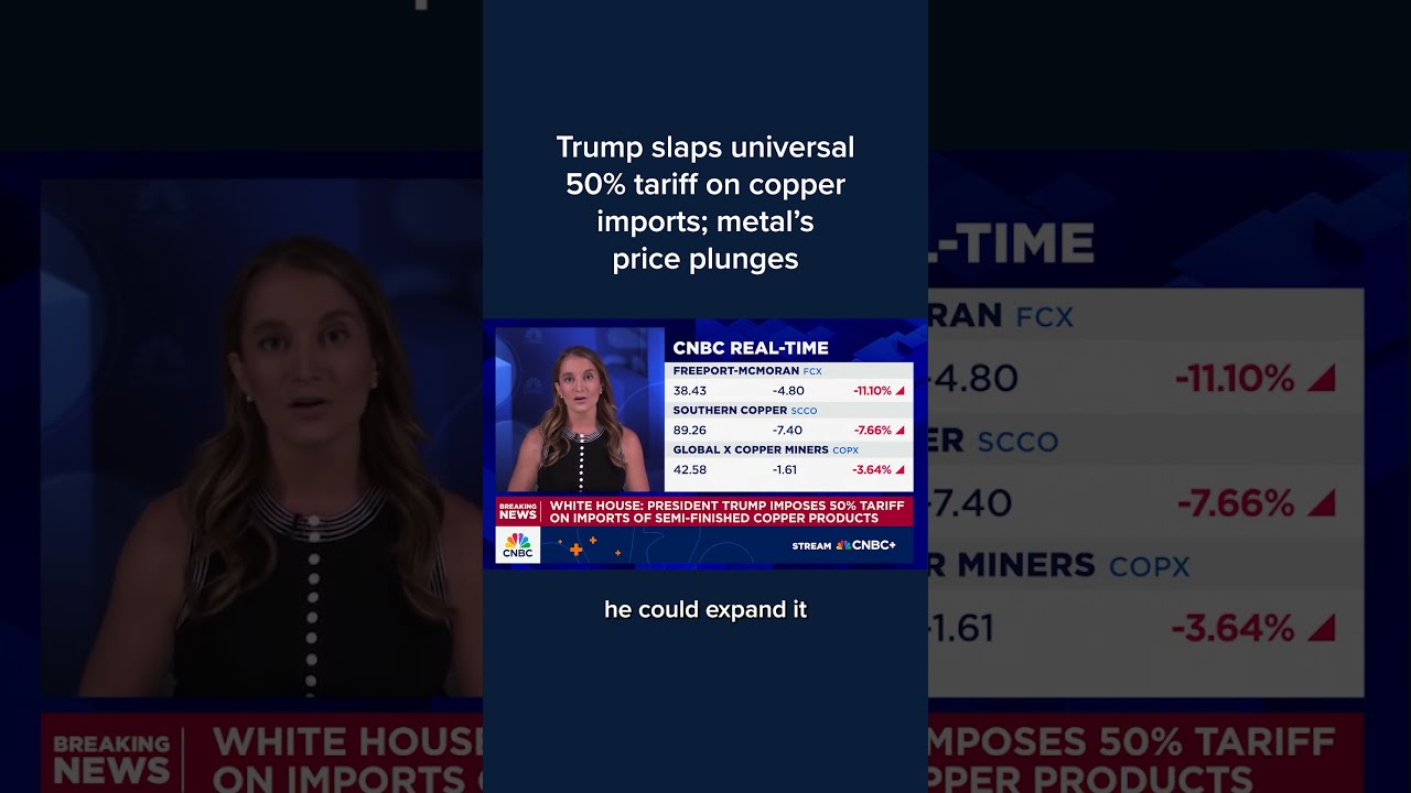 Trump Slaps Universal 50 Tariff On Copper Imports Metal S Price Plunges