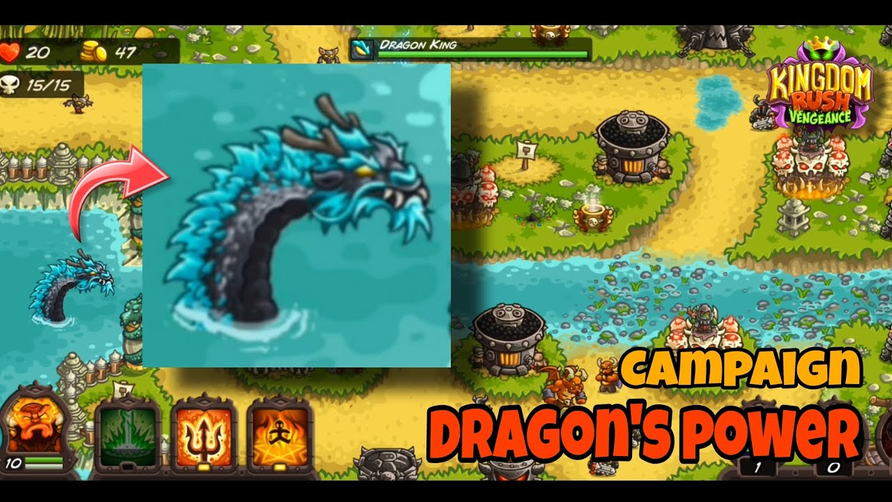 LAWAN BOSS WATER DRAGON KING KINGDOM RUSH VENGEANCE YouTube