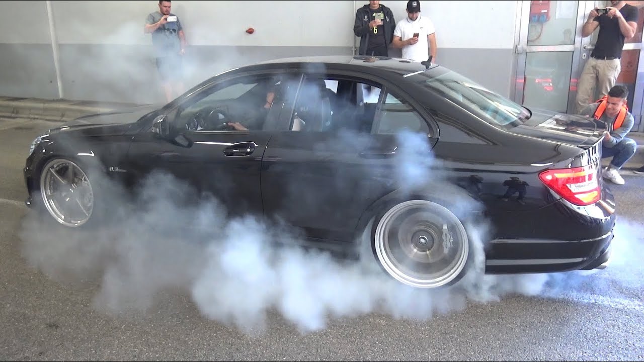 BURNOUTS & MADNESS in a Tunnel!! - CRAZY Tuned Cars LOUD Sounds, Launch Controls & Accelerat
