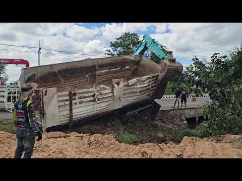 Sand Truck Tractor Unit Overturned - Pongsakorn Partnership Ltd.