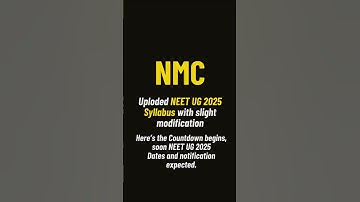 NEET UG 2025 Latest Update | #neet #nee2025 #nmc