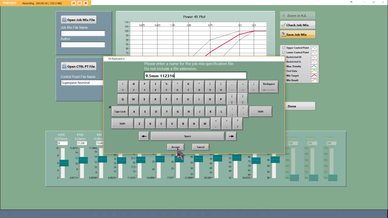 ACE Auto-Grade; Job Mix Formula Module Demonstration
