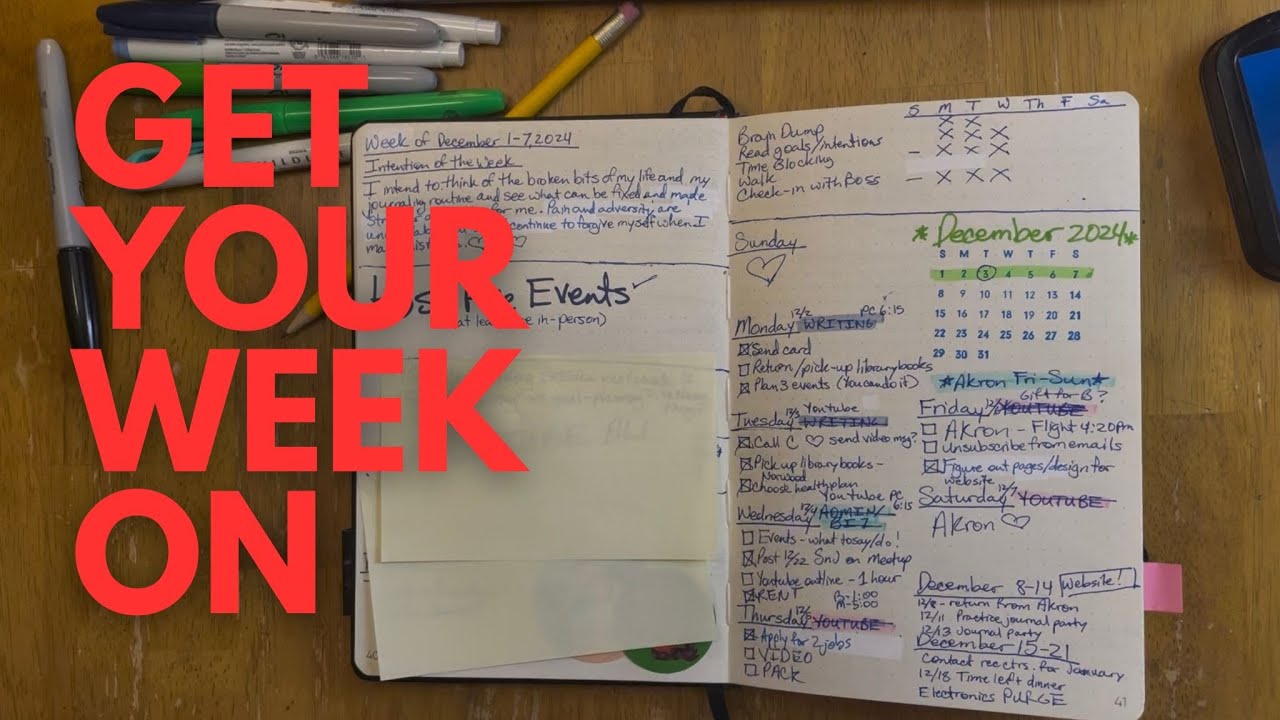 Plan With Me - Messy Minimalist Bullet Journal Weekly Spread