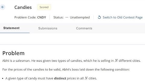 Candies codechef solution in c++ || Starters 65 (Rated till 6-Stars) codechef contest